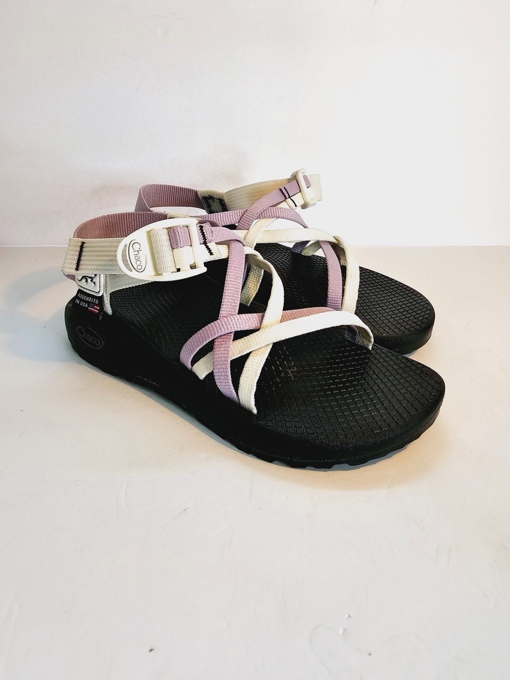 Chaco Women's Strappy Sandals - Lilac & Cream - Picture 2 of 9